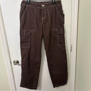 True Religion | Dark Brown Women’s Military Cargo Pants | Size 28 NWT